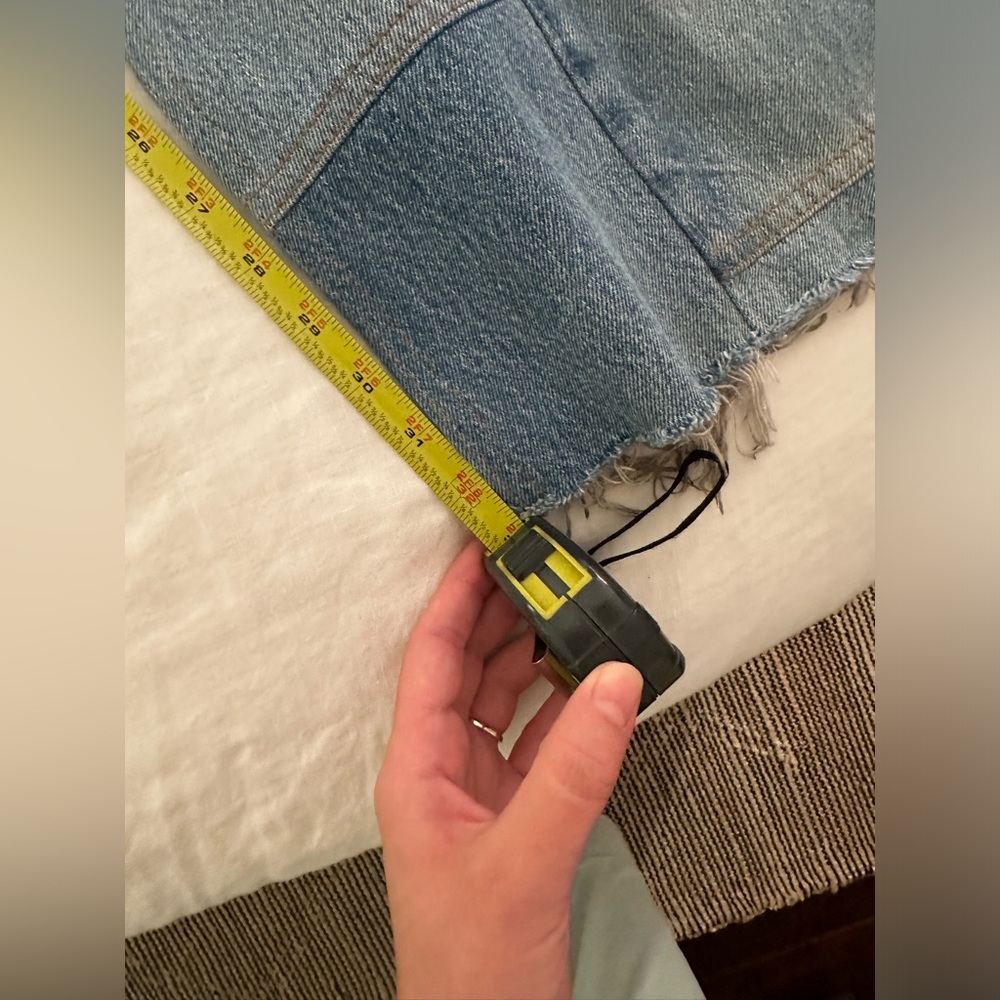 Re/Done High Rise Patchwork Jeans - Blue - Picture 13 of 16